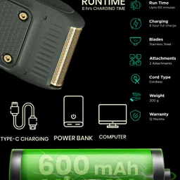 Frinzoo VGR V-353 Professional Ultra Thin Electric Shaver For Rechargeable Shaver For Men image 3