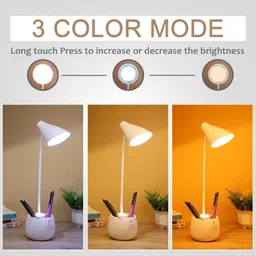 quickmove Desk Lamp 3 Light Mode & Dual Light Touch LED, Rechargeable Study Lamp Study Lamp image 2