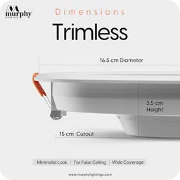 murphy 15W Trimless 3-in-1 LED Panel (Cool White/Warm White/Natural White, Pack of 12) Recessed Ceiling Light Ceiling Lamp image 5