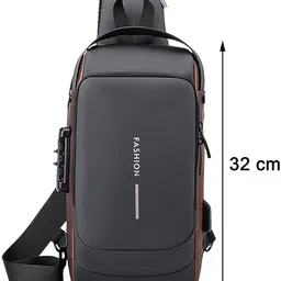 zweelay Small 6 L Backpack Waterproof Crossbody Sling Bag Unisex Chest Bag with USB Shoulder Bag image 3