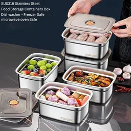 dillion Stainless Steel Fridge Container - 1500 ml image 2