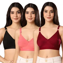 paavki Pack of 3 Women Everyday Non Padded Bra-picture-20