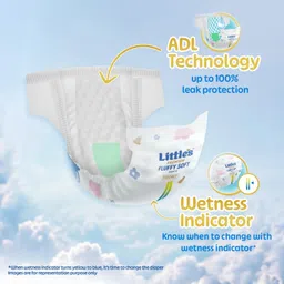 little's Fluffy Soft Baby Diapers Size - New Born image 3
