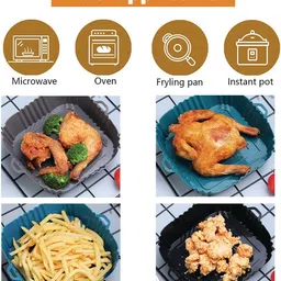 sunpantry Air Fryer Liners Silicone Air Fryer Liner Reusable Airfryer Tray image 5