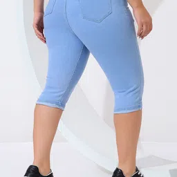 nifty Women Light Blue Capri image 2