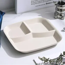 sugaalsu Stackable Design in Unbreakable Reusable Portion Control Plates, BPA-Free_New) Sectioned Plate image 5