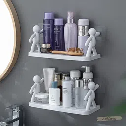 the anuja Wall Mounted Shelf, Bathroom Shelf Organizer Plastic Wall Shelf-picture-13