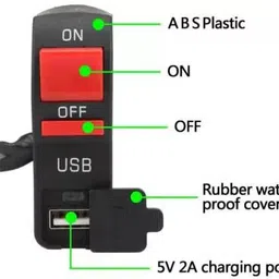 aayatouch RWR Universal LED Fog Lights Switch with USB Charging 39 1 A ing 51 1 A 1 A Bike Mobile Charger-picture-21