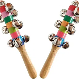 rainbowstore Natural Sounds, Endless Fun: 4 Wooden Rattles for Newborns Rattle image 3