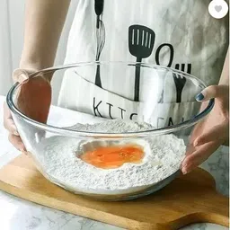 triloknks Glass Mixing Bowl 2300ML Borosilicate Microwave Safe Glass Mixing Bowl Set Disposable-picture-13