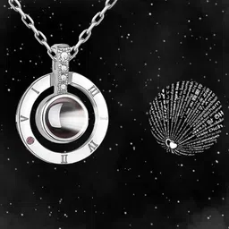 rkb sales 100 Languages I Love You Necklace/Pendant for Women and Girl Silver Crystal Silver Pendant-picture-35