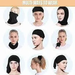 kingsway Black Bike Face Mask for Men & Women image 3