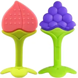 neospace Tree Shape Silicone Teether/For 1 to 12 Month Baby/Smoothing Gums/Pack of 2 Teether image 1