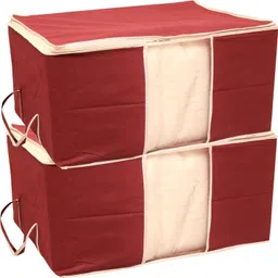 CHAMPARAN Non Woven Underbed Storage Bag, Extra Large Set of 2 P Cotton Laundry Bag-image-73