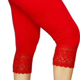 pinkshell Women Red Capri-picture-16