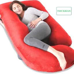 J Shape Microfibre Solid Pregnancy Pillow Pack of 1-image-12
