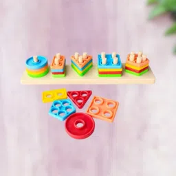 golden rose Geometric Shape Sorter Puzzle Toy Shape Matching Blocks Color LC03.2733 Geo-picture-23