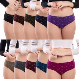 digsel cottons Pack of 10 Women Hipster Multicolor Panty-picture-18