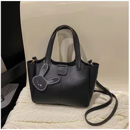 Black Women Sling Bag Korean Style Cute Bunny PU Leather Sling Bag for Women and Girls-image-86