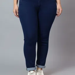 Women Skinny Mid Rise Blue Jeans-image-39