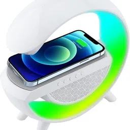 BAWALY Night Light Table Lamps, Music Lamp Wireless Charger Bluetooth Speaker 5 W Bluetooth Home Audio Speaker image 5