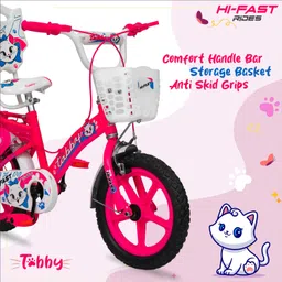 hi-fast Tabby Kids Cycle For 2 Years to 5 Years Semi Assembled 14 T (inch) Road Cycle image 3