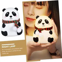 hasru Cute Panda,USB Rechargeable, 7-Colors Changing Light, Room Decor Night Lamp image 5
