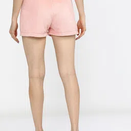 tokyo talkies Solid Women Pink Basic Shorts image 2