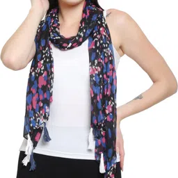 xmsfashion Printed Chiffon Women Multicolor Scarf, Stole, Fancy Scarf image 2