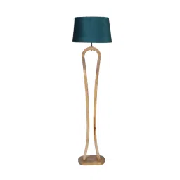 Montage Grey Iron Shade Club Floor Lamp With Wood Base By Sapphire image 5