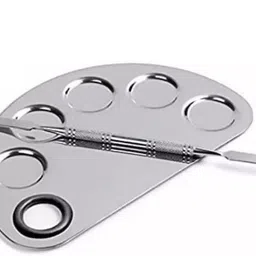 jollity Secrets 5-well Stainless Steel Makeup Palette with Spatula Tool Used for Mixing-picture-16