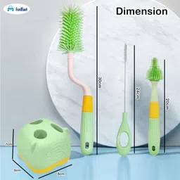 funblast Baby Bottle Cleaning Brush Set with Holder – 4 Pcs image 2