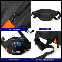 prike simple waist bag black Waist Bag image 4