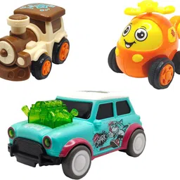 vaniha Unbreakable Four-Wheel Drive Friction Powered Diecast Toy Set-C25-picture-44