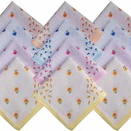 Fabreez Floral Print Women Soft Cotton Girls Ladies Hankies ["Multicoor"] Handkerchief-image-16