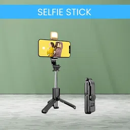 SACRO R1S Long Selfie Stick, Tripod Stand With Remotefor Selfie, Vlogging, TravelWQ81 Tripod image 1