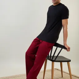 sleepz by raymond Relax Fit, Woven fabric, Lounge Pants Men Pyjama image 4