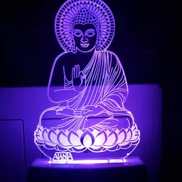 ajanta Buddha Bhagwan (Code - 2041) 3d Night Lamp image 2