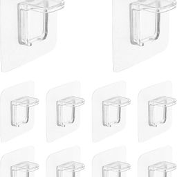 Punch-Free Adhesive Shelf Pegs | Bracket Holders for Bookshelf & Cabinet 20-MM No Drill Shelf Bracket Holders Pin for Kitchen Cabinet - Clapboard Layer Shelf Bracket-image-14