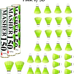 payal creation Masher 150 Badminton Shuttlecock {pack of 30} Feather Shuttle - Green-picture-16