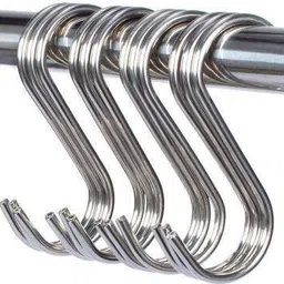10PCS Steel S Shape Heavy Duty Multipurpose Use S Hook hanger/ Cloth hanger/ Garden Pot hanger/ Kitchen hanger/ Cup/Cutlery hanging hook/ Towel hanging hook Hook 10-image-2