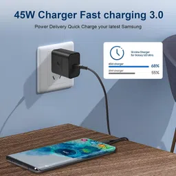 Zybux 45 W PD 3 A Wall Charger for Mobile image 4