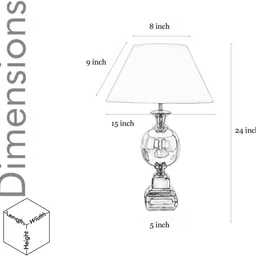 kapoor lampshades Faris Nickel Finish Metal With White Cotton Shade Table Lamp image 3