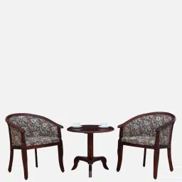 amberville from pepperfry Stalley Sheesham Wood Coffee Table Set in Floral & Scratch Resistant Honey Oak Finish With 2 Chairs image 5