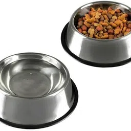 Pet Bowl | Pack of 2 | Dry Food, Wet Food, Water Bowl Non Sliding Steel Pet Bowl-image-70