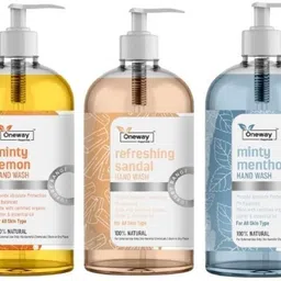 oneway happiness Combo Sandal Hand Wash, Minty Menthol and Minty Lemon Hand Wash with mint Hand Wash-picture-19