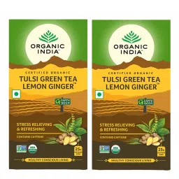 ORGANIC INDIA Tulsi Lemon Ginger Tea - 25 Tea Bags (Pack of 2)-image-83