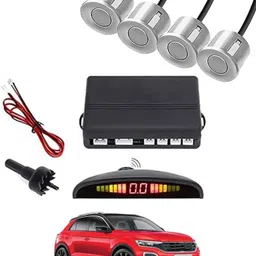 aarsh store Universal 4 Silver Reverse Parking Sensor-AF25A489 Universal 4 Silver Reverse Parking Sensor-AF25A489 Parking Sensor-picture-21