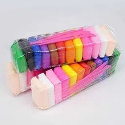 sarasi Ultra-Light Multicolour DIY Non-Toxic Modeling Magic Fluffy Foam Bouncing Clay Putty Kit for Kids with Tools (Pack of 36 CLAY) [6 TOOLS] image 2