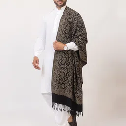 Pashgiri Poly Wool Floral Print Men Shawl image 2